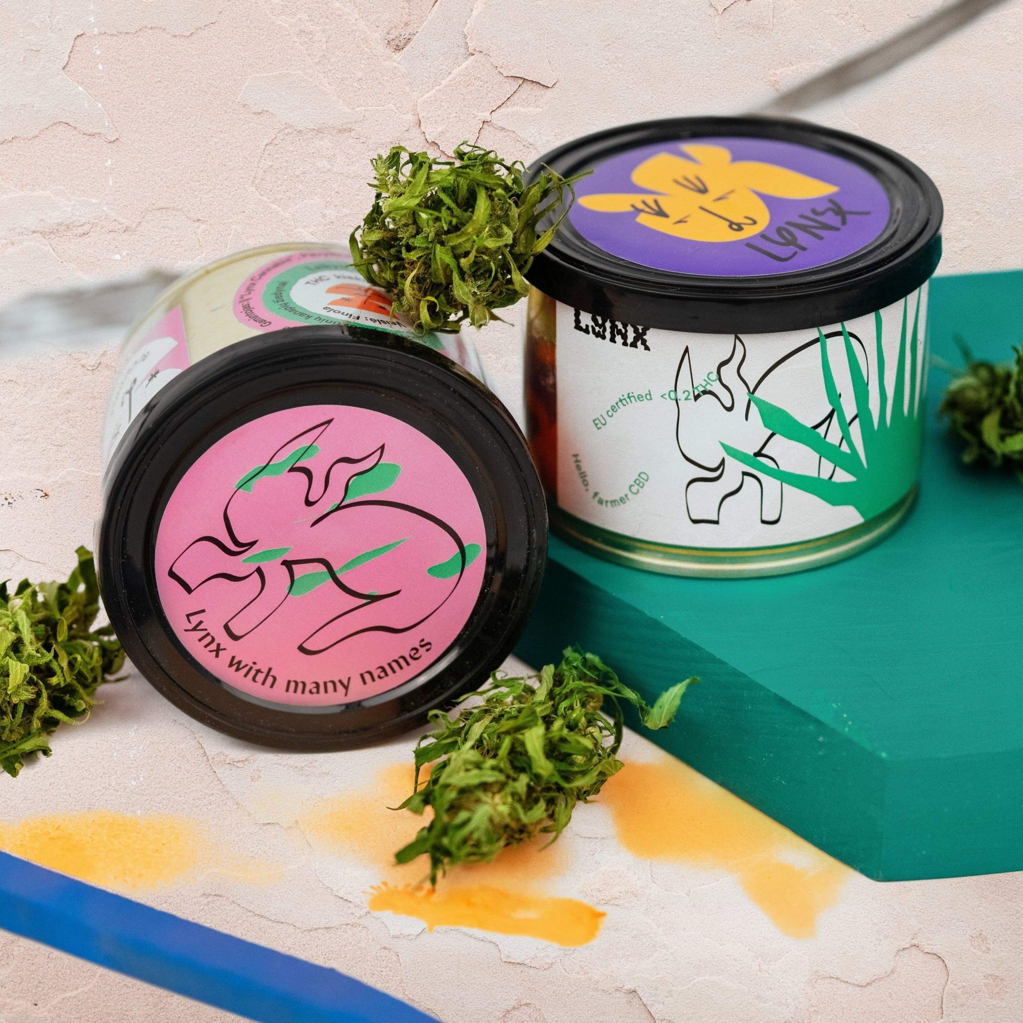 Kanapių žiedų ir arbatos rinkinys - Lynx Tea + Lynx Potpourri - Lynx Cannabis